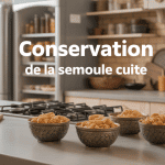 conservation semoule cuite cuisine moderne bocaux hermétiques