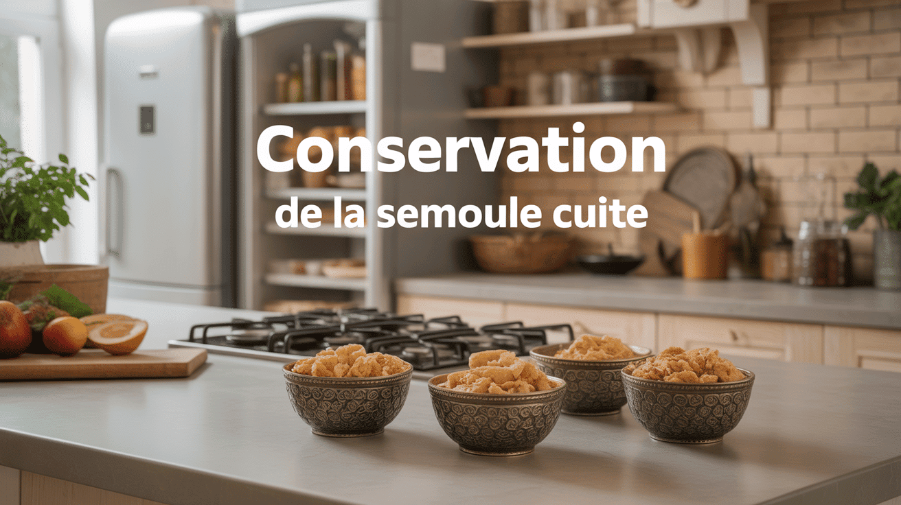 conservation semoule cuite cuisine moderne bocaux hermétiques