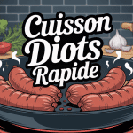 Cuisson diots rapide à la poêle avec herbes et ustensiles