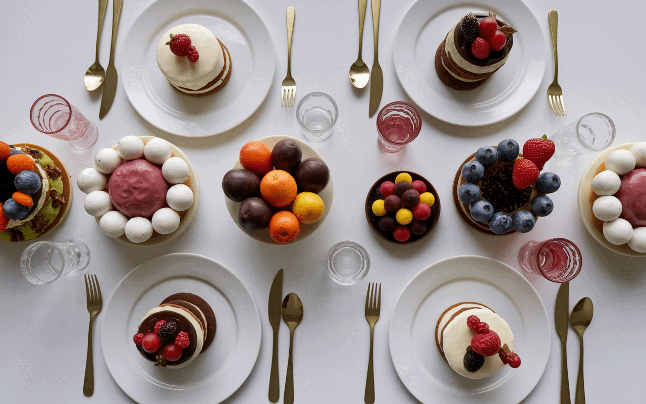 table festive entremet paques chocolat fruits