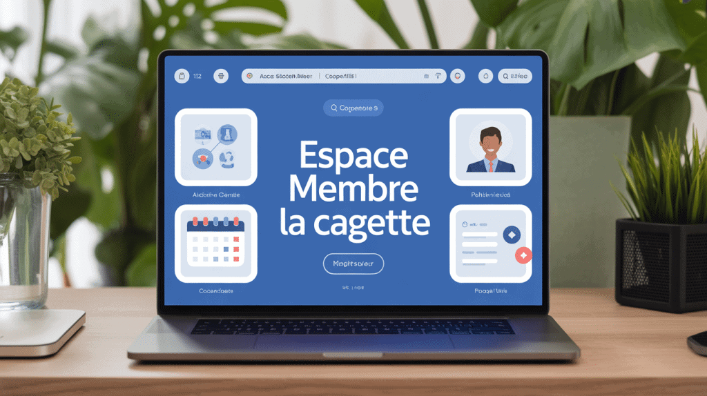 Tableau de bord la cagette espace membre sur ordinateur portable