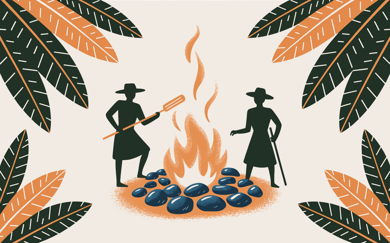 Cuisson traditionnelle boeuf barbacoa Mexique