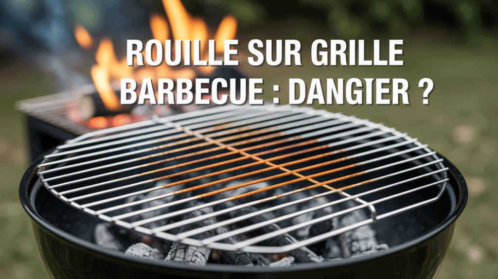 Gros plan rouille grille barbecue danger charbon