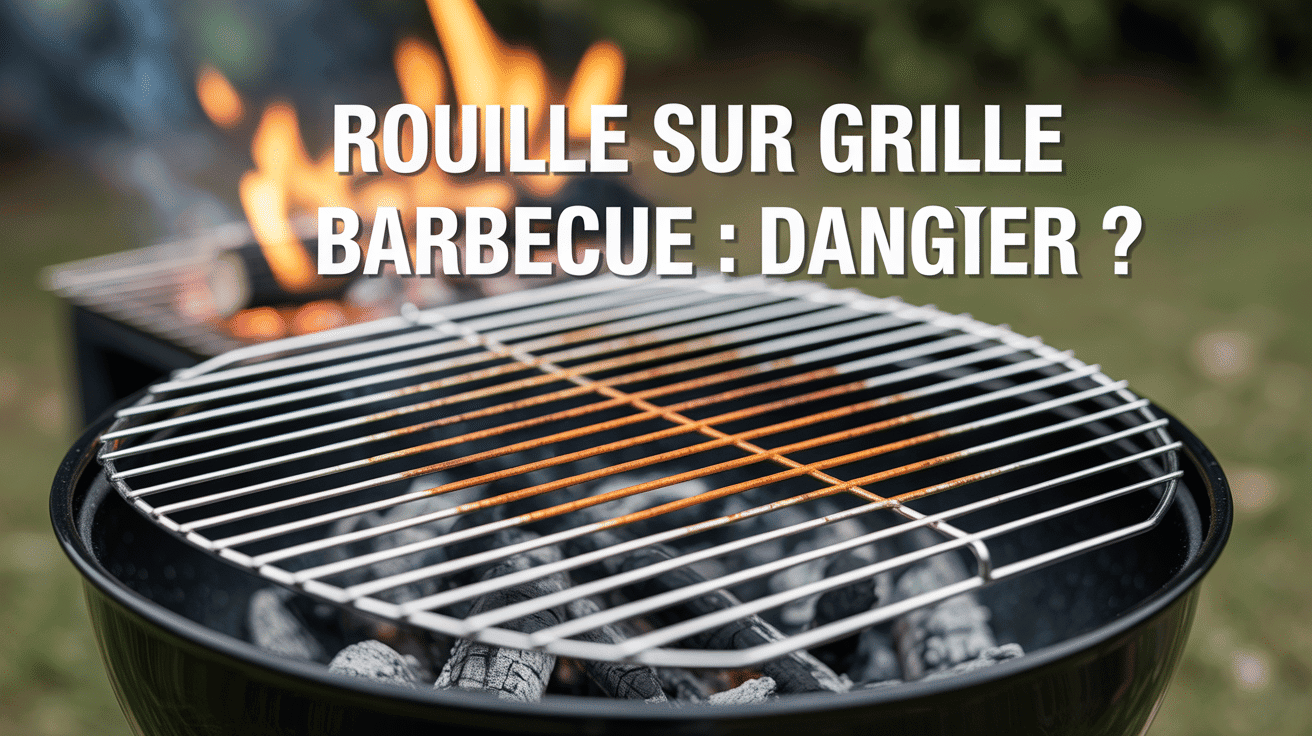 Gros plan rouille grille barbecue danger charbon