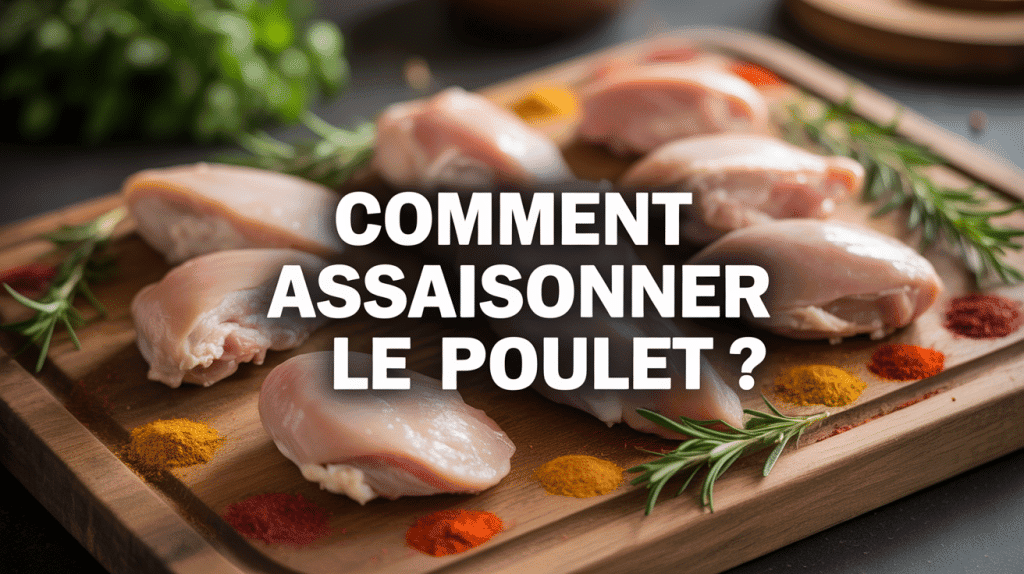 Poulet assaisonné doré avec épices et herbes