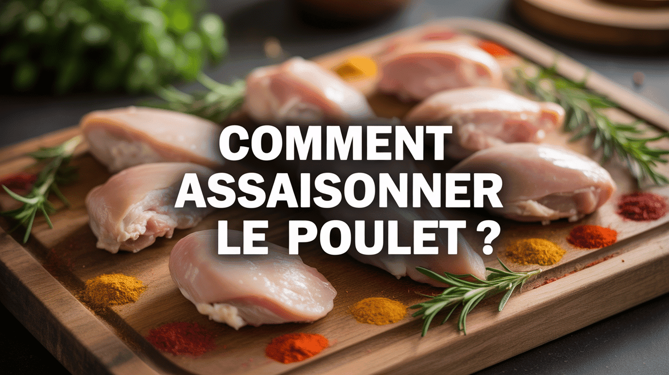 Poulet assaisonné doré avec épices et herbes