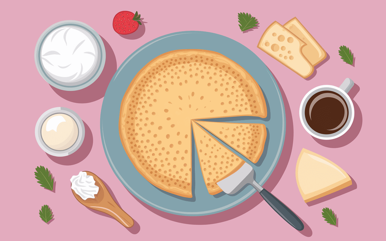 Crepe fromage blanc moelleuse coupe transversale