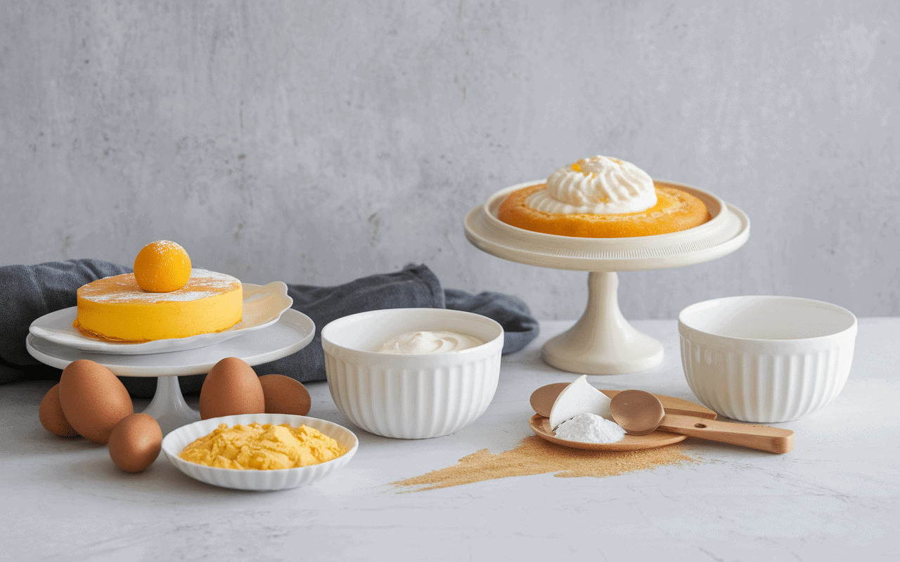 Ingrédients et ustensiles cuisine pour flan sans sucre