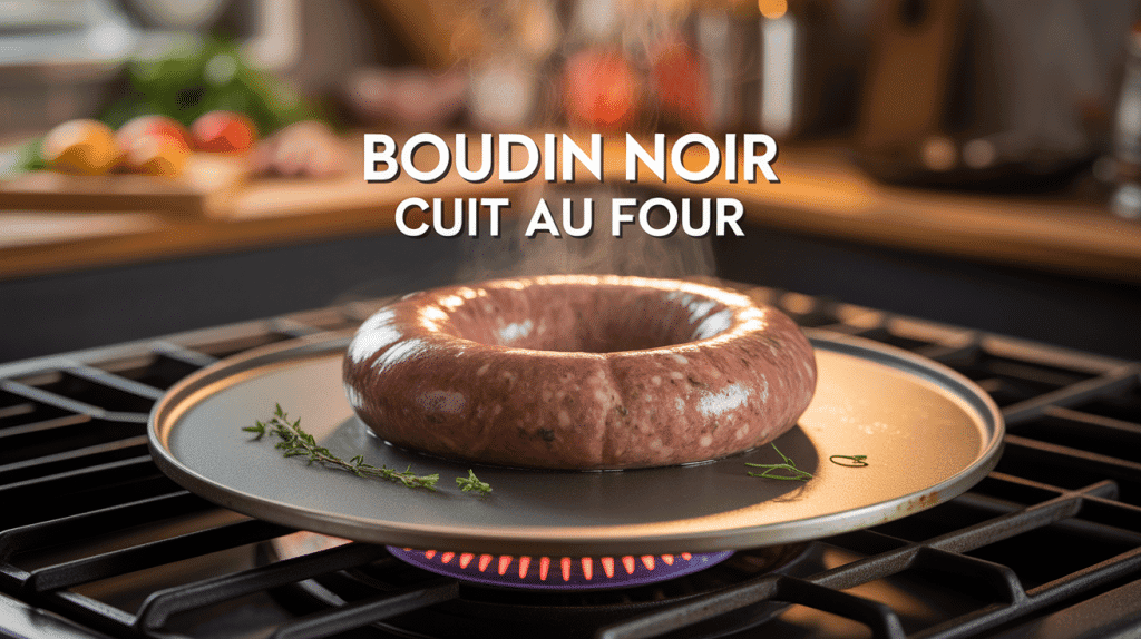 cuisson du boudin noir au four sur plaque de cuisson