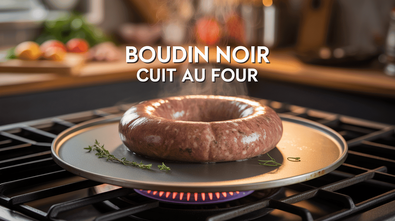 cuisson du boudin noir au four sur plaque de cuisson
