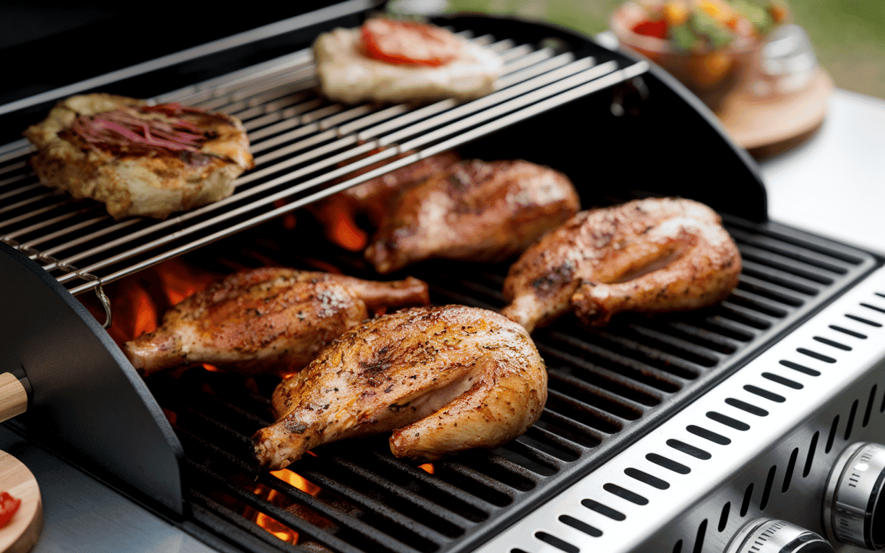 cuisson filet de poulet au barbecue sur grille