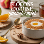Bol flocon d avoine yaourt miel fruits