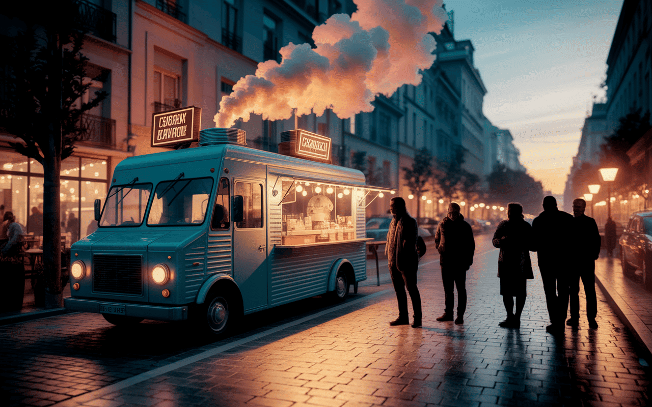 Ambiance street food Holy Moly Burger Lille food truck clients