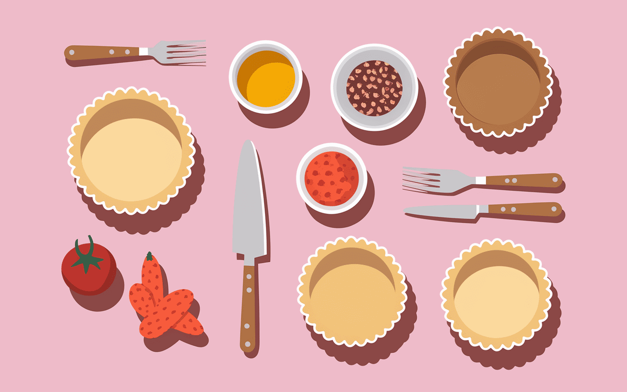 Étapes d'utilisation moule tartelette en cuisine
