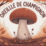 oreille de cochon champignon illustration en foret