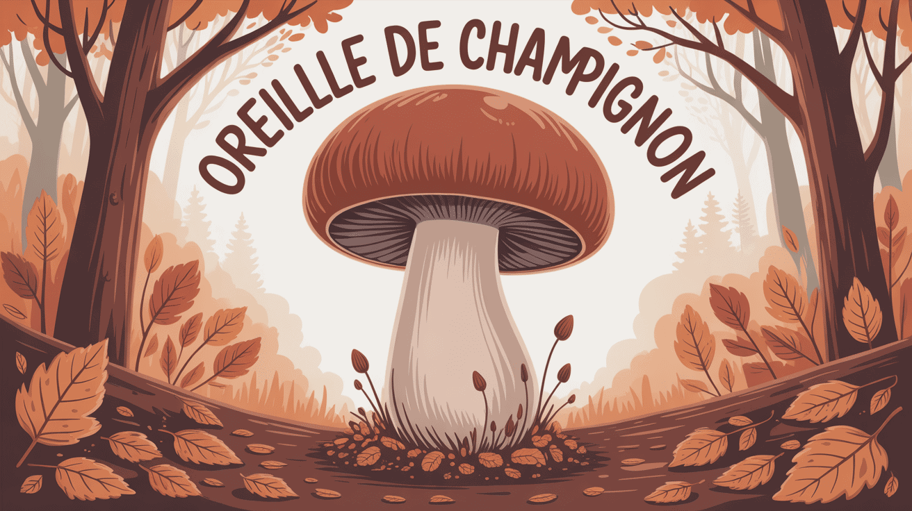 oreille de cochon champignon illustration en foret
