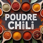 composition épices poudre chili piments cuisine