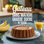 Gâteau sans matière grasse ni sucre avec ingrédients sains