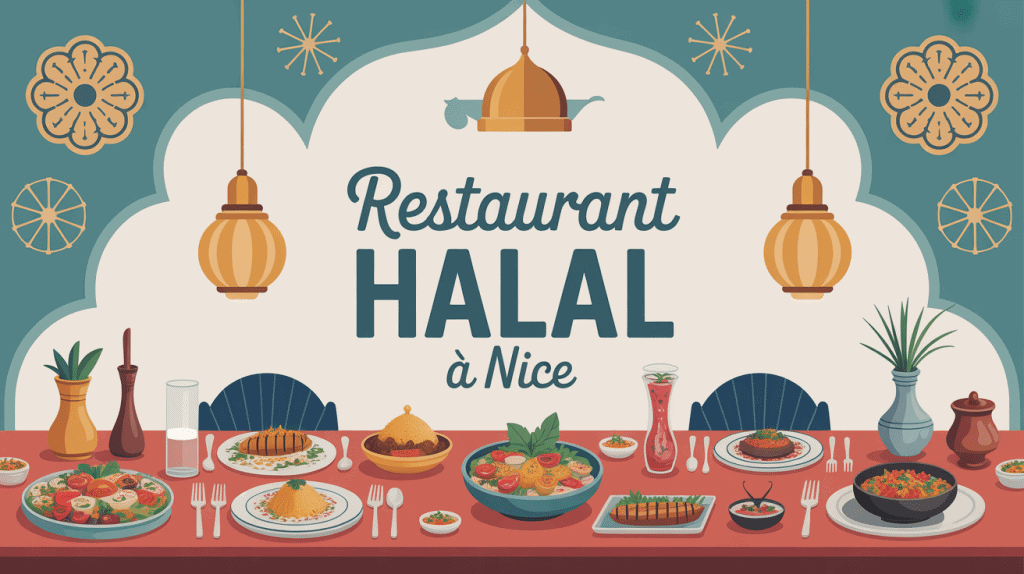Table avec plats orientaux resto halal Nice