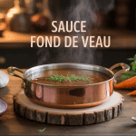 sauce fond de veau maison en cuisson