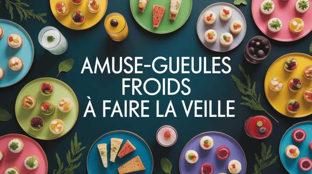 table amuse-gueule froid à faire la veille apéritif élégant