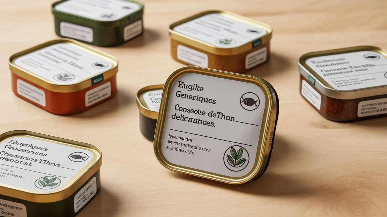 selection boite de thon sur table