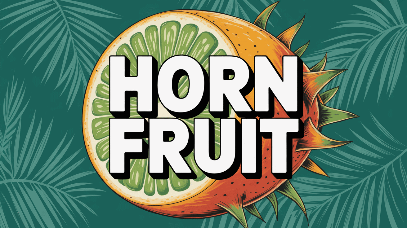 Gros plan horn fruit orange épineux
