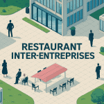 les rie restaurant inter entreprises modernes vue aerienne