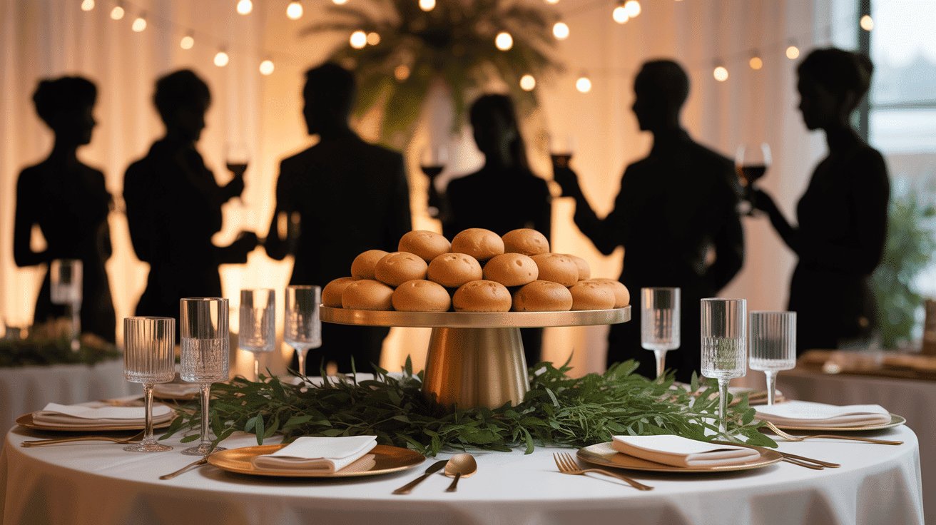Buffet festif navette pain convivial