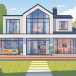 Illustration fenêtres Veka PVC maison moderne