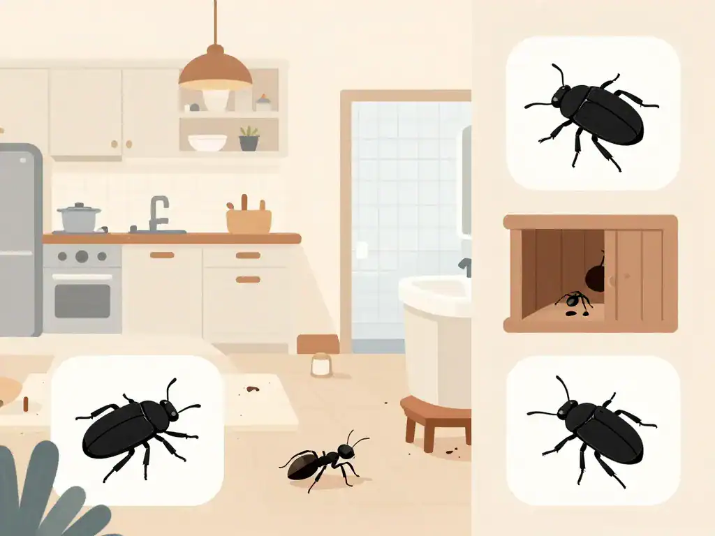 identification insecte noir maison