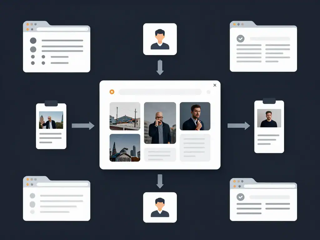 diagramme conceptuel lightbox sur site web