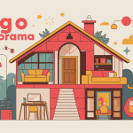 Illustration moderne représentant l'évolution du logo conforama