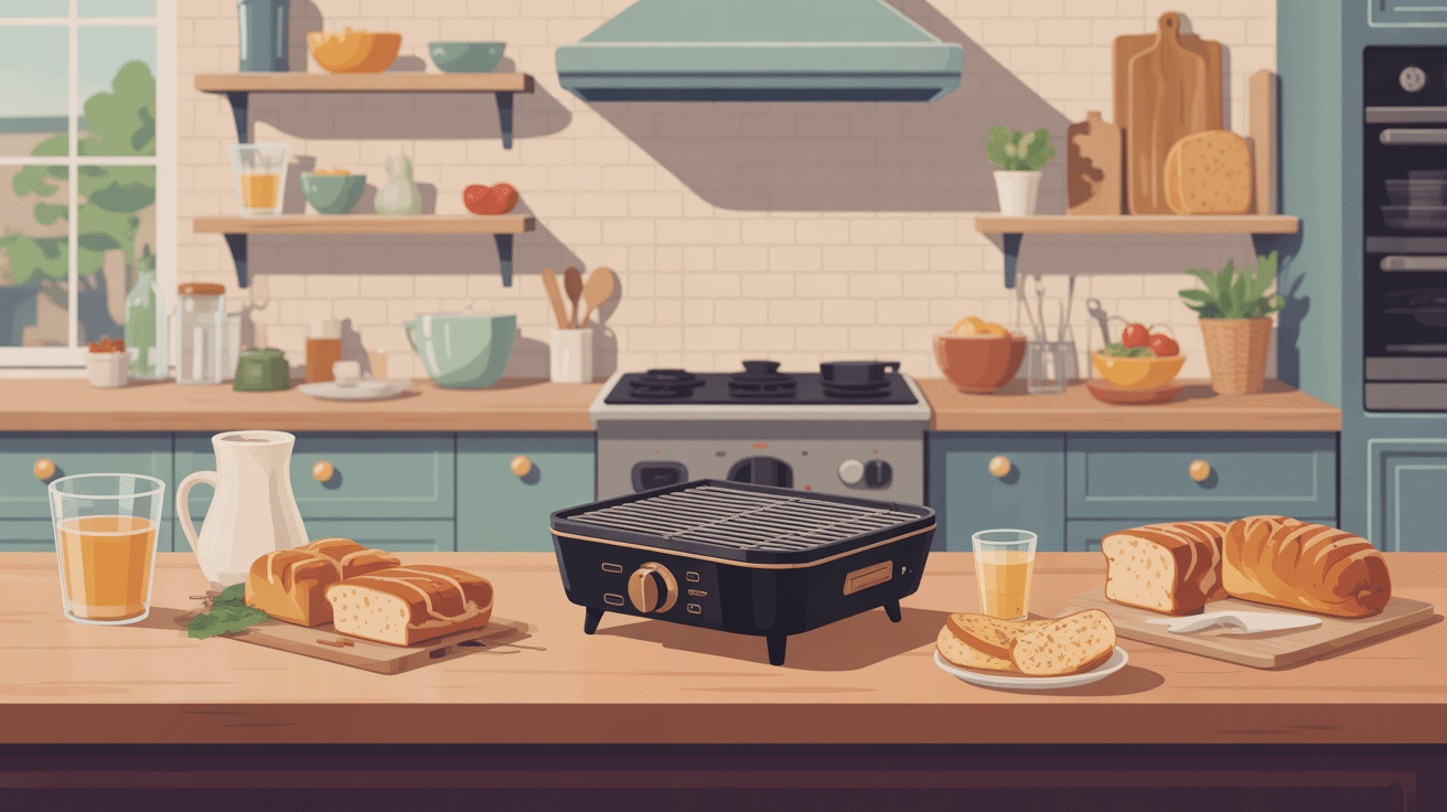 meilleur grille pain illustration cuisine conviviale