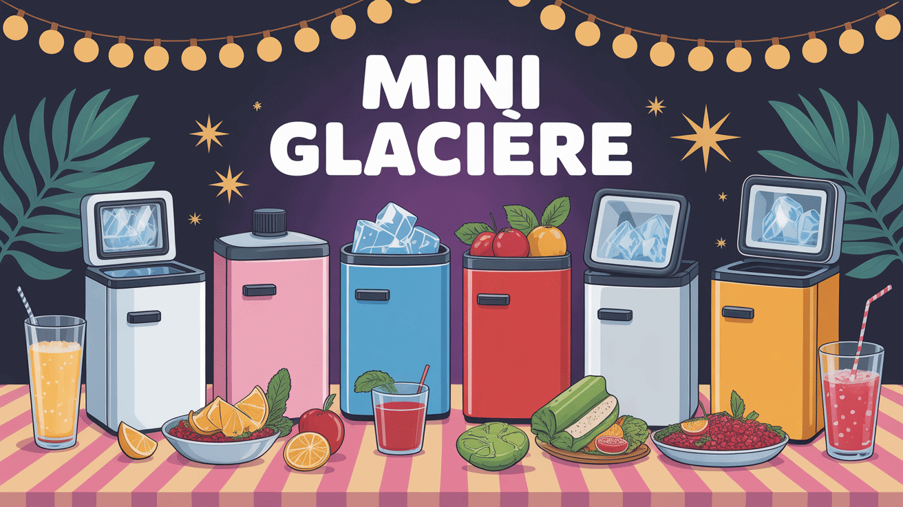 mini glacière différents modèles avec aliments frais