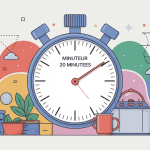 illustration minuteur 20 minutes et gestion du temps