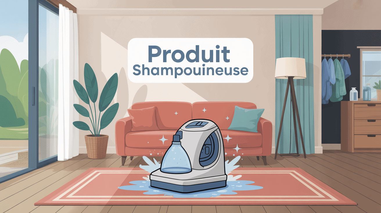 produit shampouineuse illustration tapis canapé