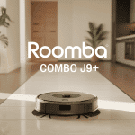 roomba combo j9+ dans intérieur moderne sur parquet carrelage tapis