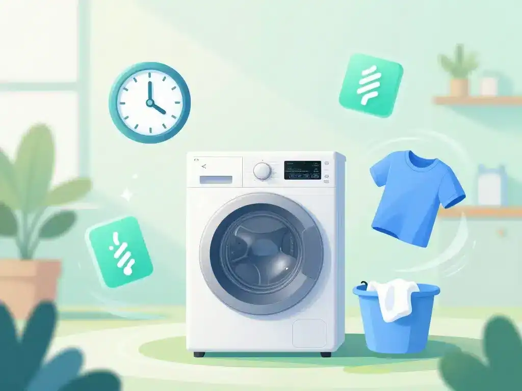 illustration optimisation energie secher linge machine a laver