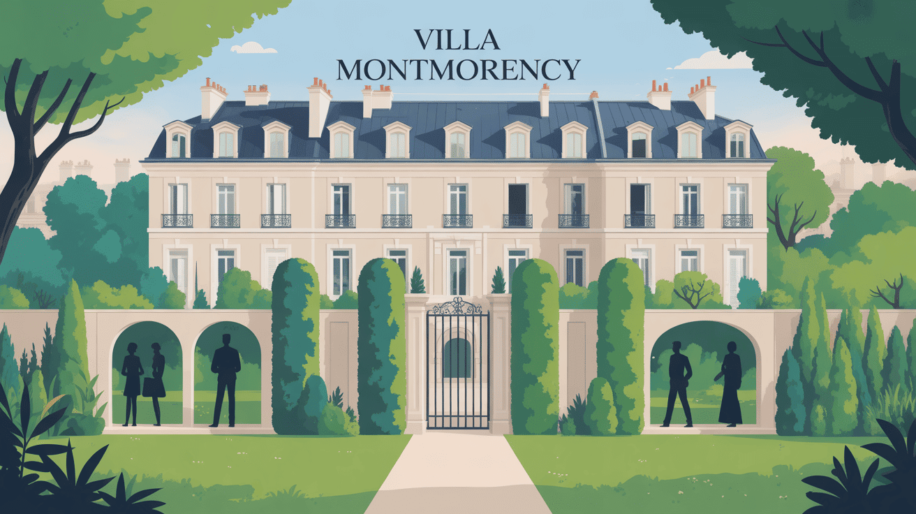 villa montmorency paris illustration quartier exclusif