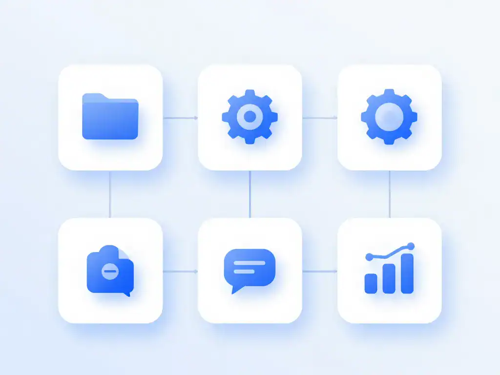 Schéma fonctionnalités Immofacile CRM automatisation