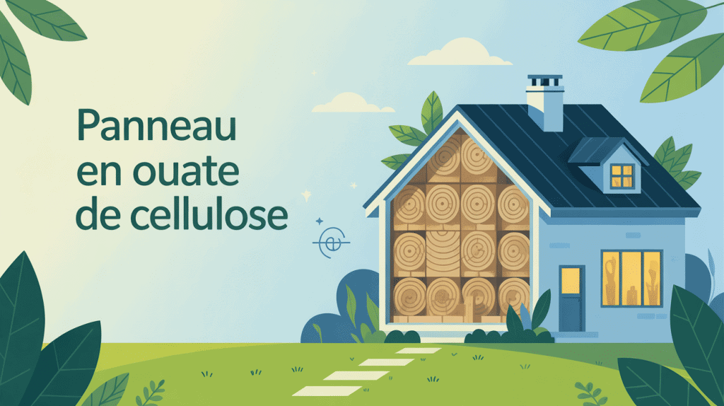 Maison avec panneau en ouate de cellulose dans les murs
