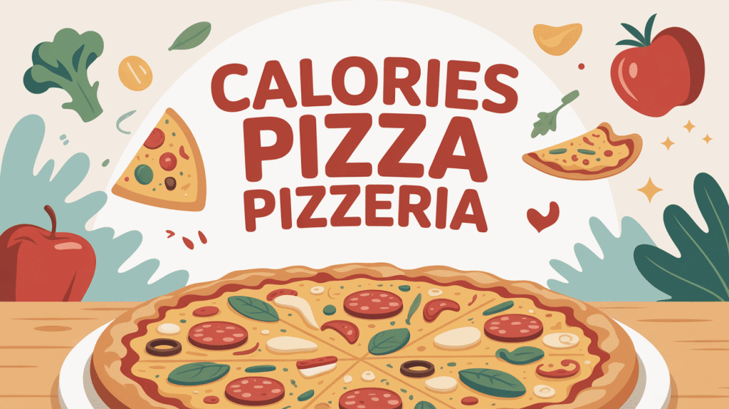 pizzeria pizza calories illustration vectorielle grande pizza