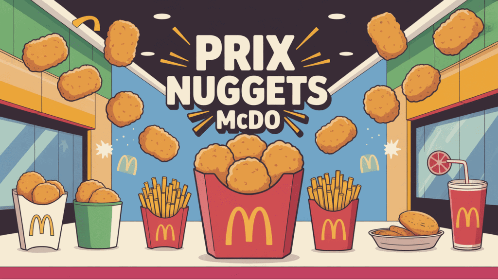 illustration prix nuggets mcdo boîte frites boissons