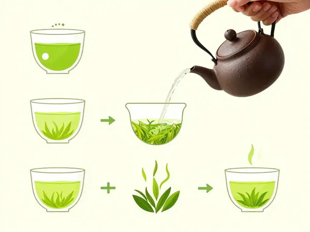 préparation thé vert sencha infusion kyusu étapes