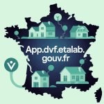Carte France et logements, transparence immobilière app.dvf.etalab.gouv.fr