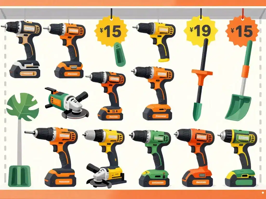 Différents outils Parkside destockage en rayons