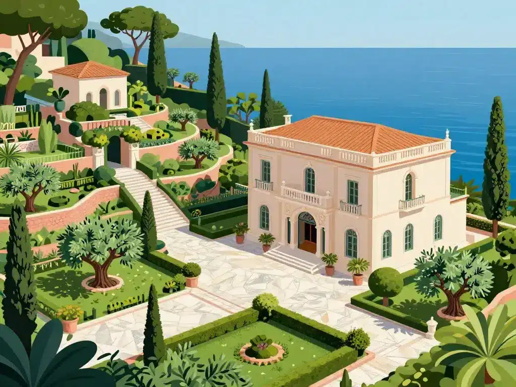 villa leopolda grands jardins terrasses mer
