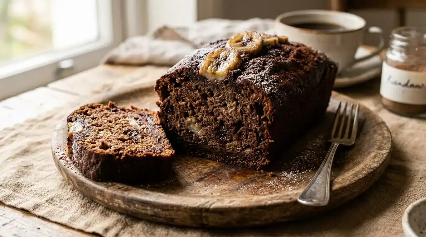 Gâteau chocolat banane sans beurre moelleux et gourmand