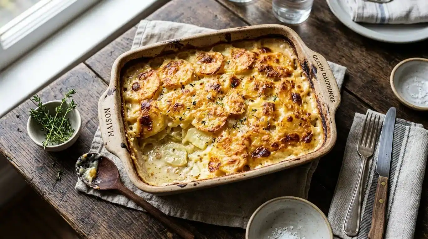 Gratin Dauphinois maison doré et crémeux